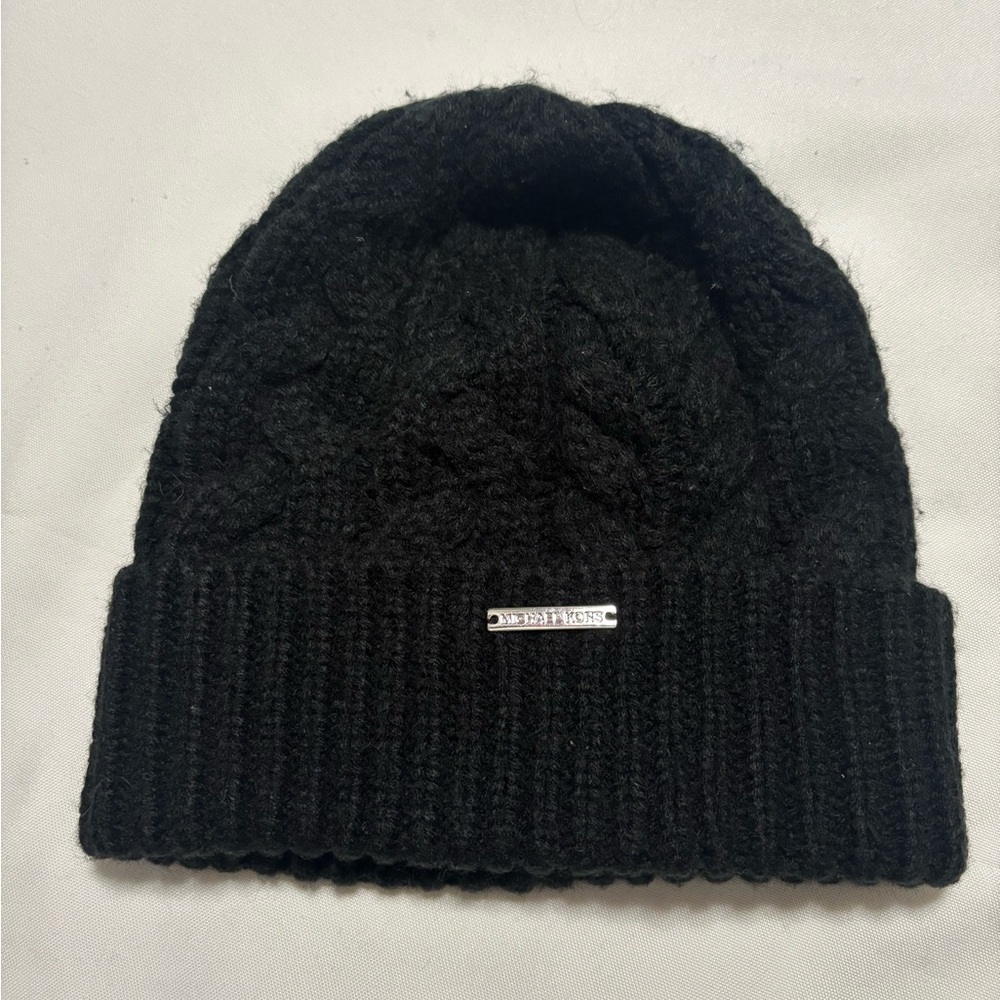 Micheal Kors Black Beanie Hat - Picture 3 of 6
